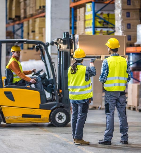 people in warehouse